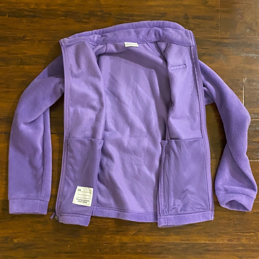 NWT Columbia Girls' Lavender Full‑Zip Benton Springs Fleece Jacket Size Youth L - Picture 6 of 8